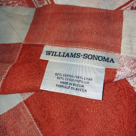 Williams Sonoma Jacquard Cotton Linen Blend Tablecloth 67x103 RUSSIA - Picture 3 of 10